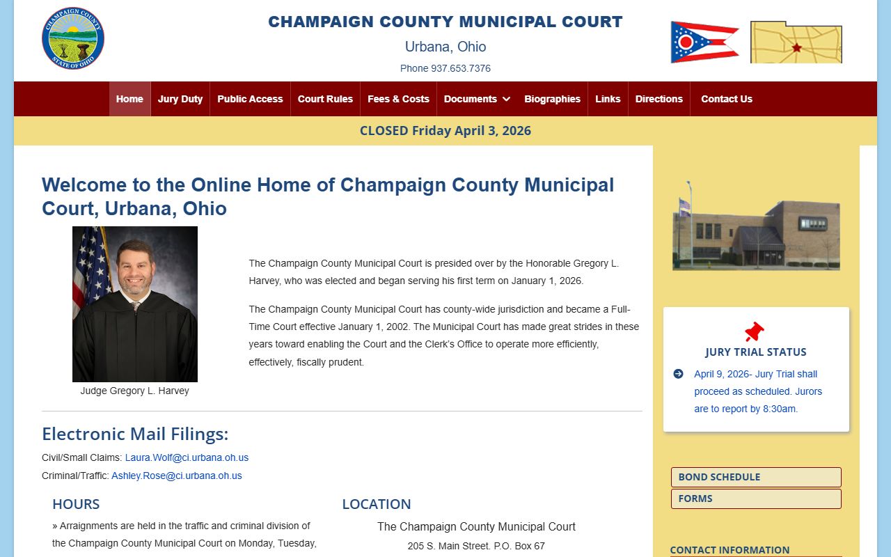 Champaign County Municipal Court traffic court records