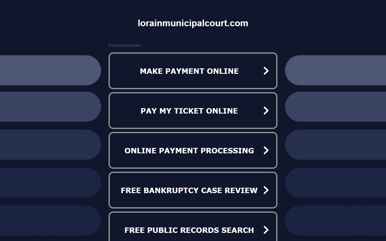 Lorain Municipal Court for Lorain County traffic court records